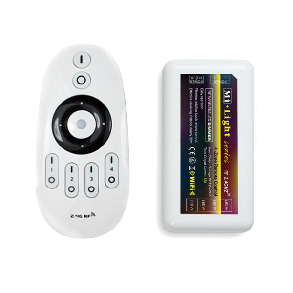 LED remote controller for 4 different zones
