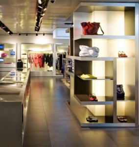 LED back lighting for store fixtures